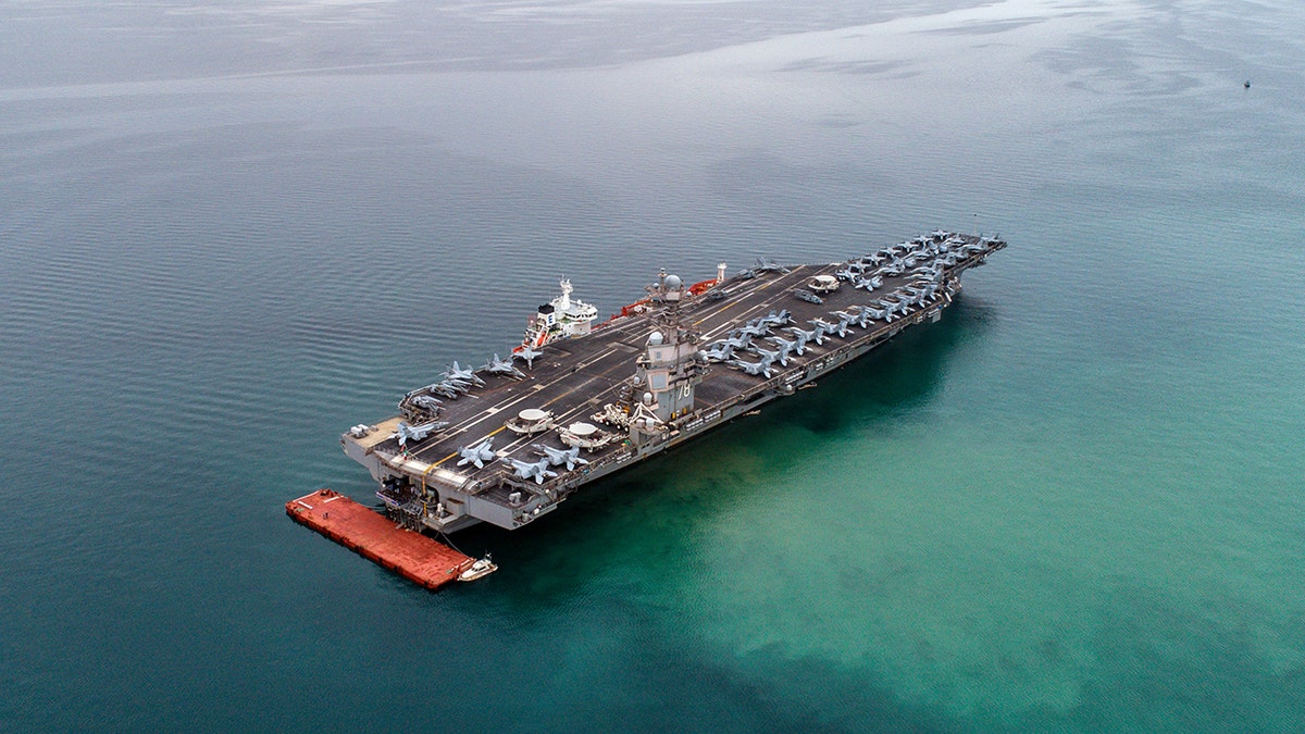 USS Gerald R. Ford in water