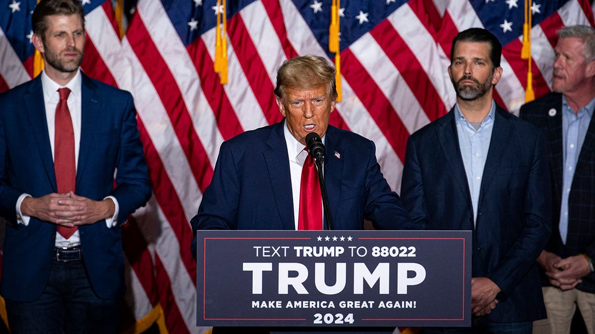 Trump, his sons on stage