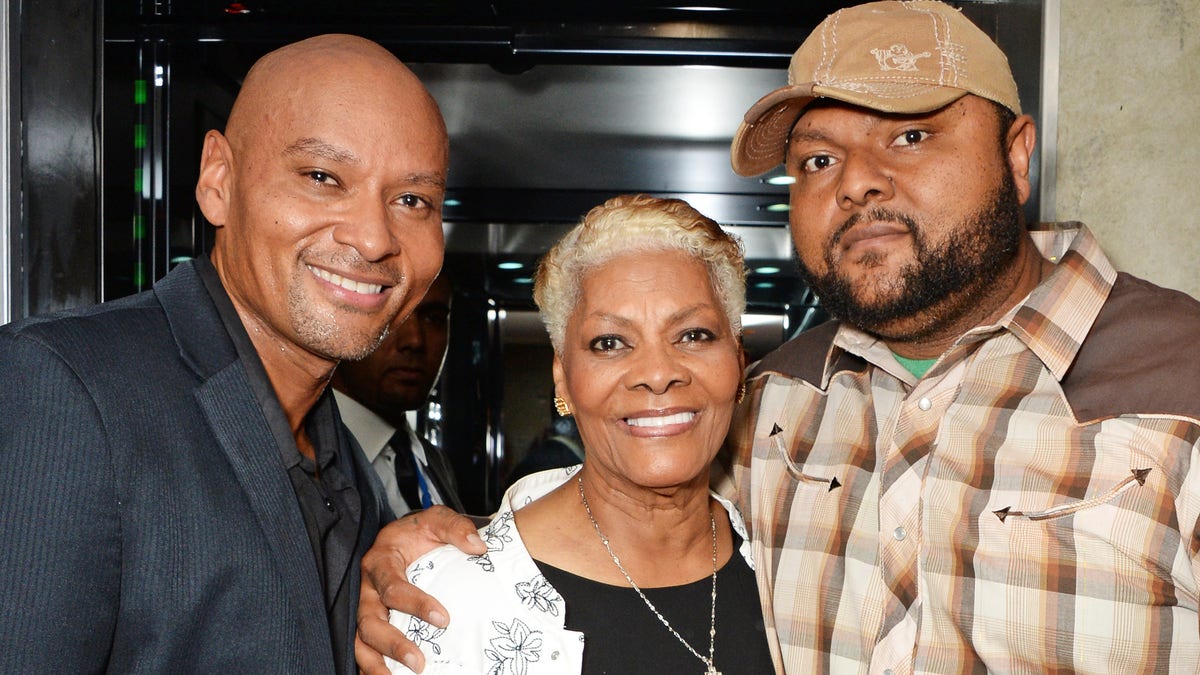 Dionne Warwick poses with her sons David and Damon Elliot