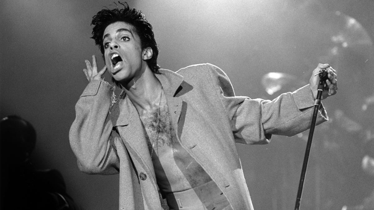 Prince performing