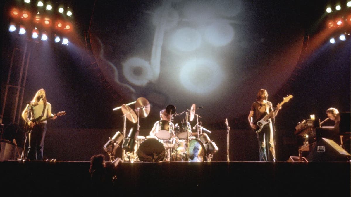 Pink Floyd on stage in 1975
