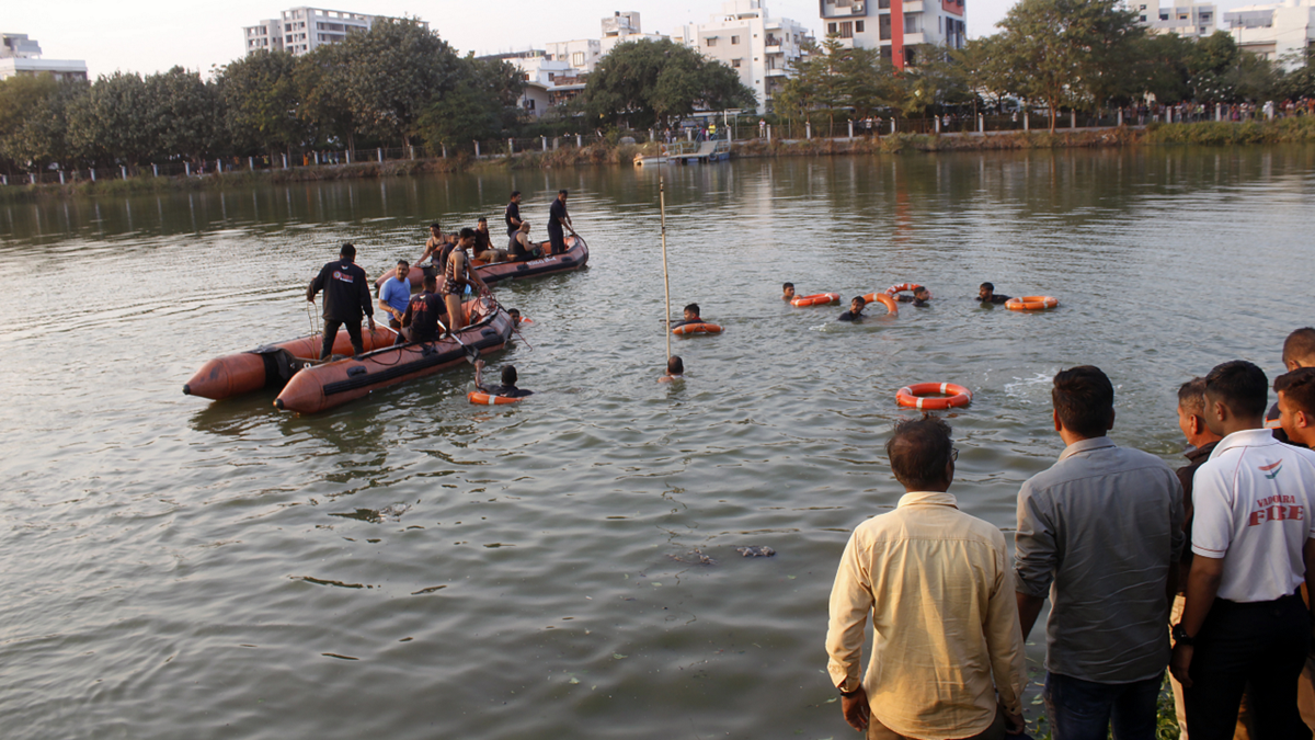 Harni Lake India boat rescue