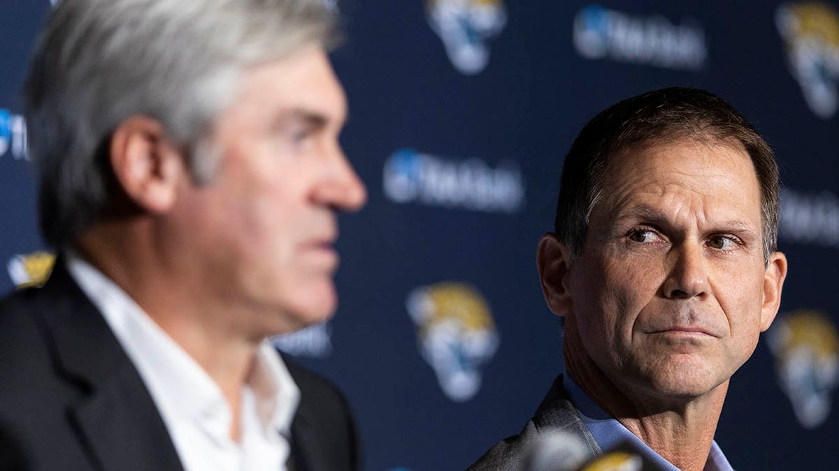 Trent Baalke at a press conference