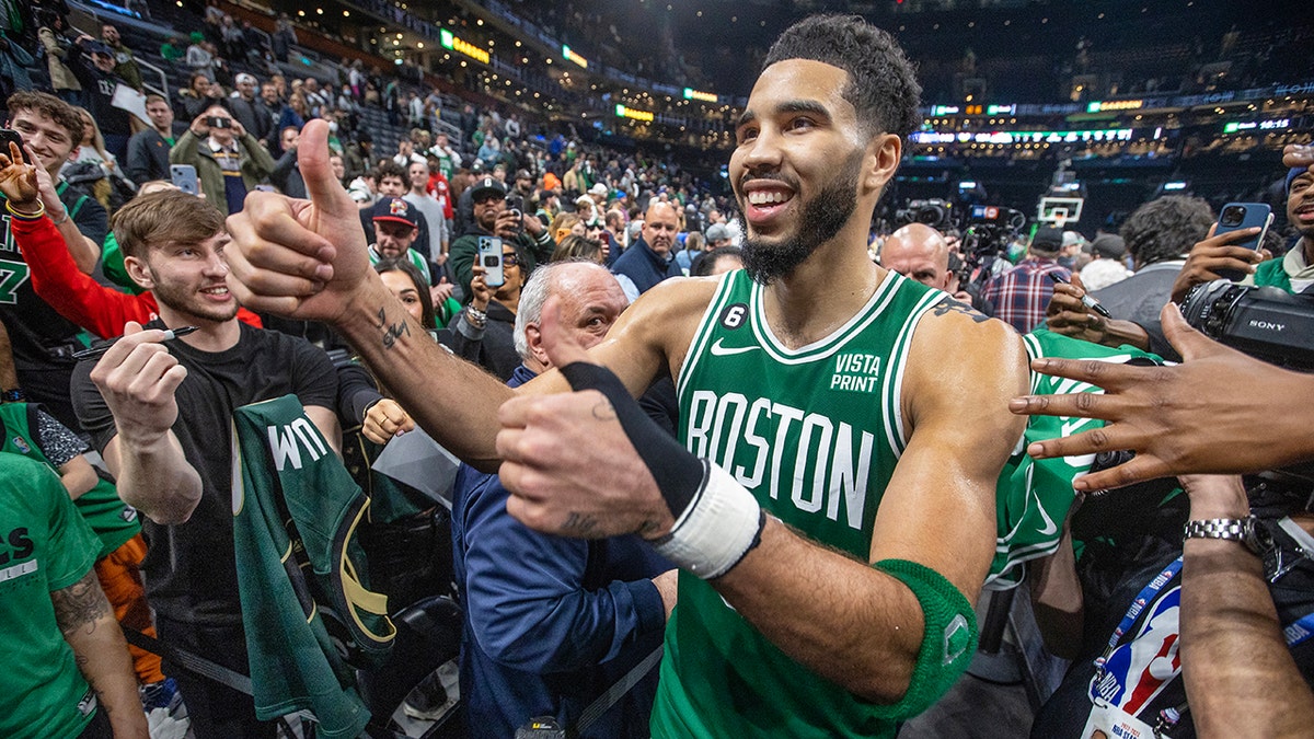 Jayson Tatum thumbs up