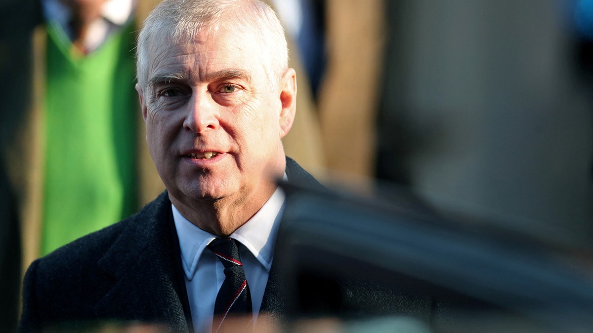 Britains Prince Andrew leaves St. Mary the Virgin church