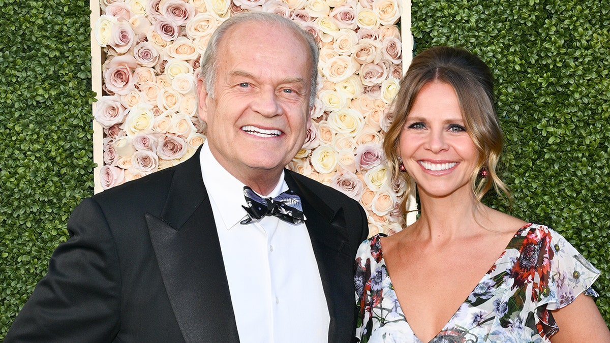 Kelsey Grammer and his wife at the Golden Globes