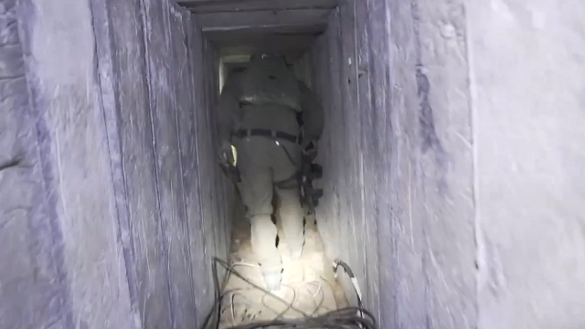 Israeli soldier in Hamas tunnel