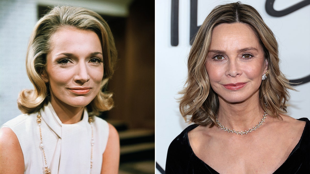 Side by side photos of Lee Radziwill and Calista Flockhart