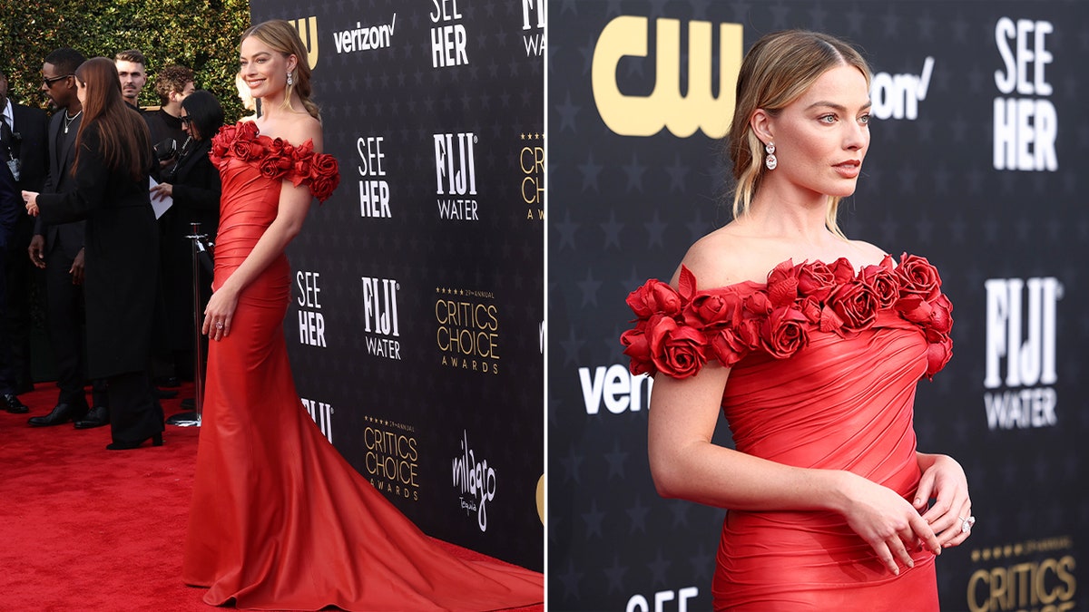 Margot Robbie posing on the red carpet