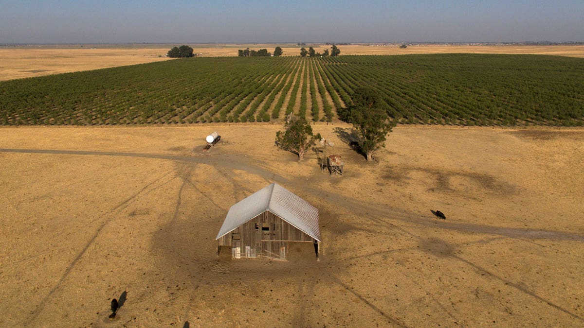Farmland in the rural Solano County in California