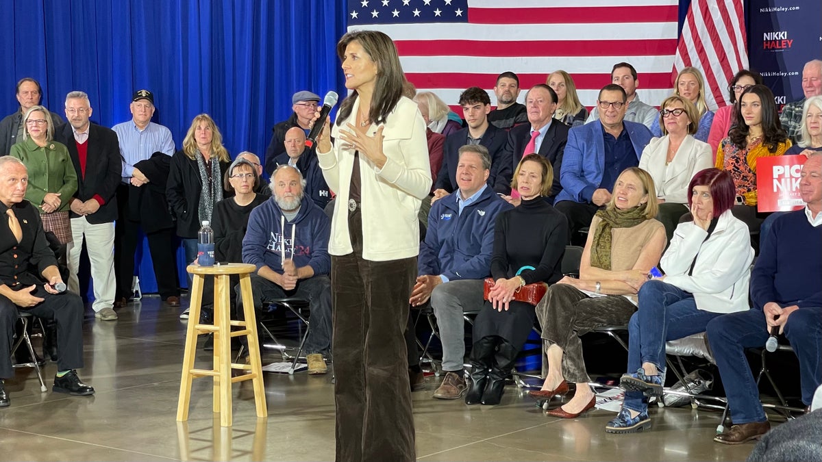 Nikki Haley camapigns in New Hampshire with three weeks to go until the primary