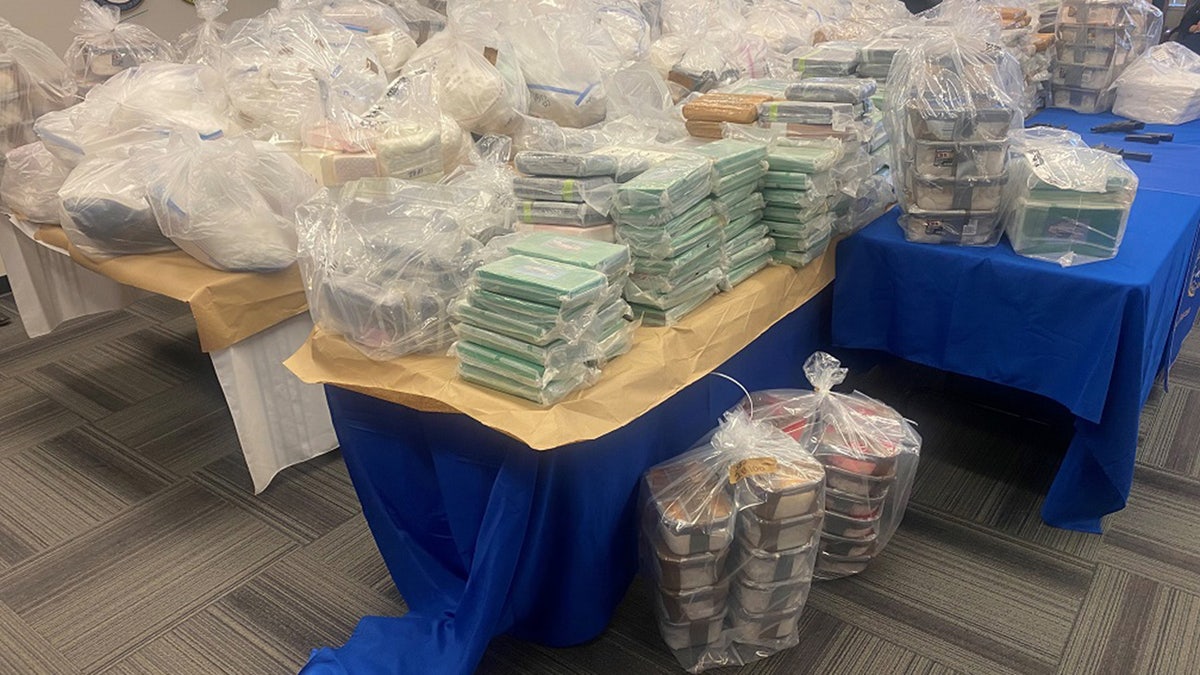 An evidence photo showing confiscated drugs during the investigation 