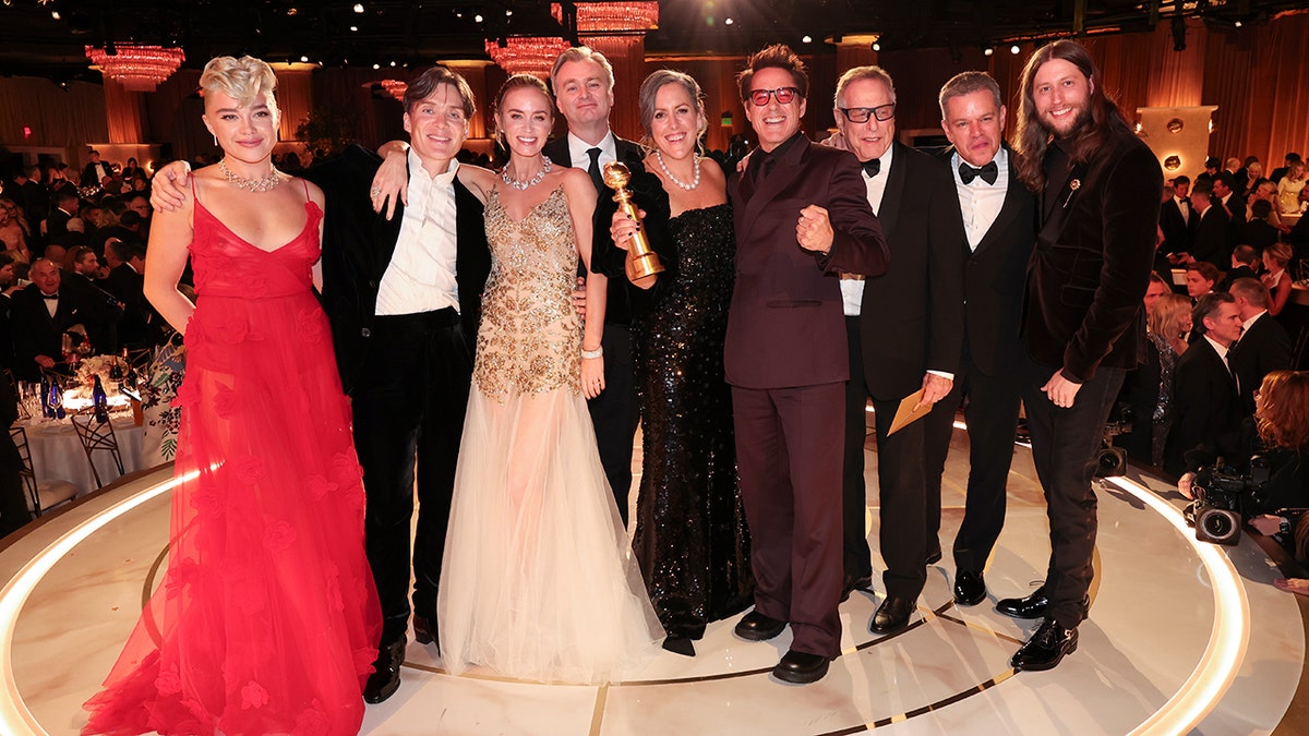 The Oppenheimer cast at the Golden Globes