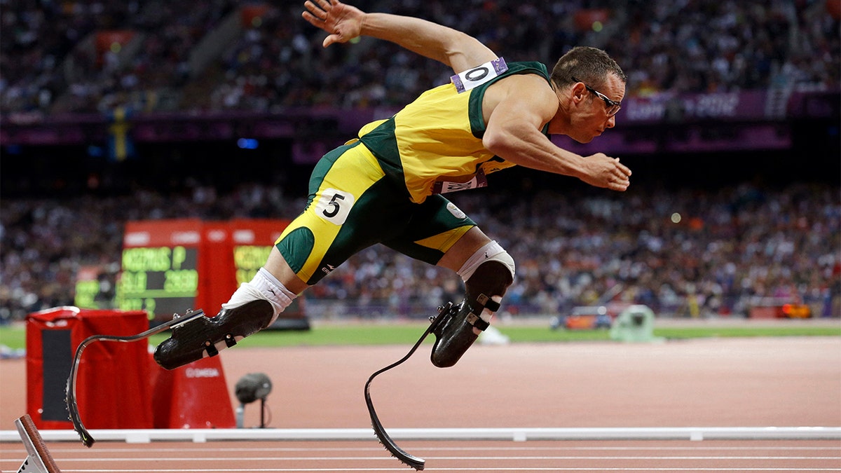 Oscar Pistorius competes at Olympics