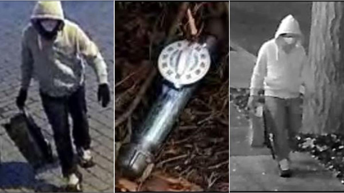 Surveillance photos of the pipe bomb suspect