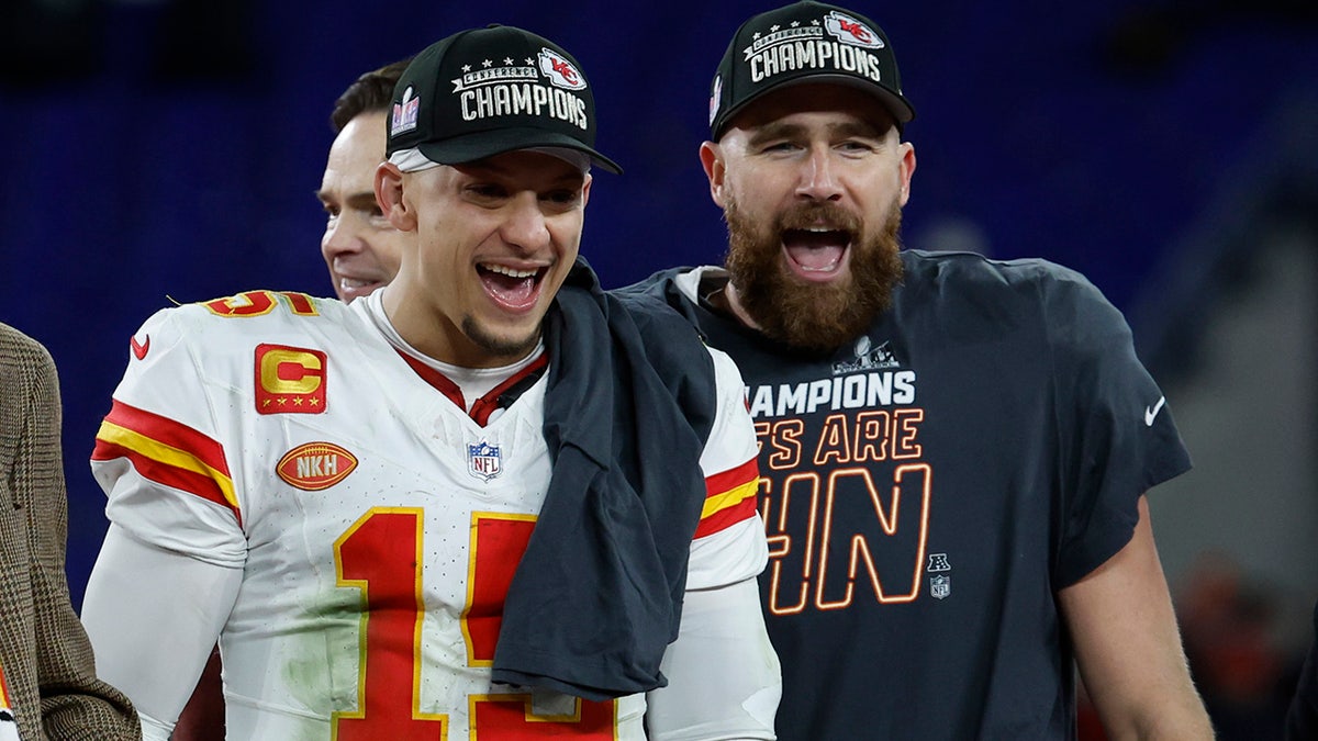 Patrick Mahomes and Travis Kelce win aFC title