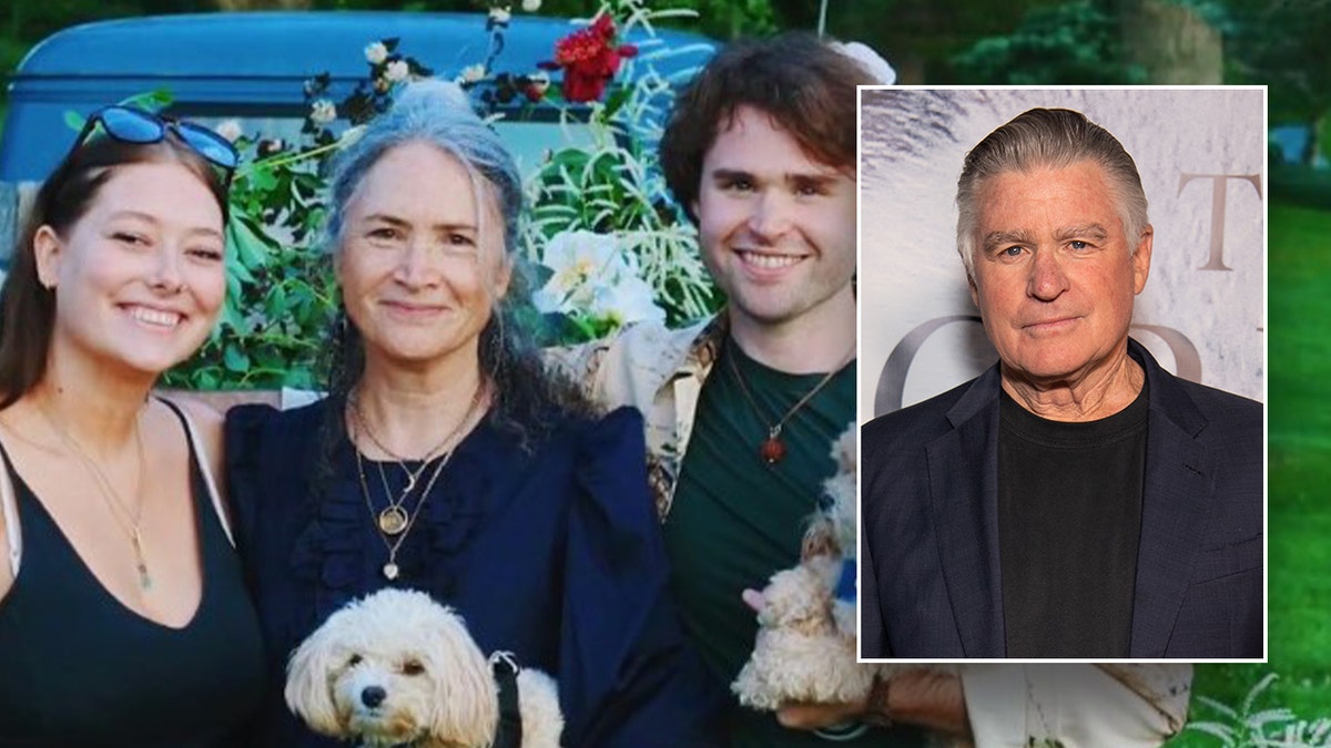 Treat Williams, inset, and family