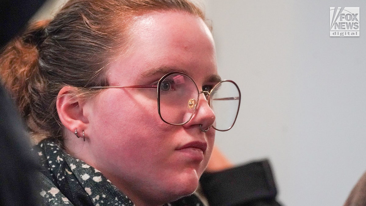 Victoria Heuermann, daughter of Rex Heuermann, attends a press conference at the Suffolk County Courthouse