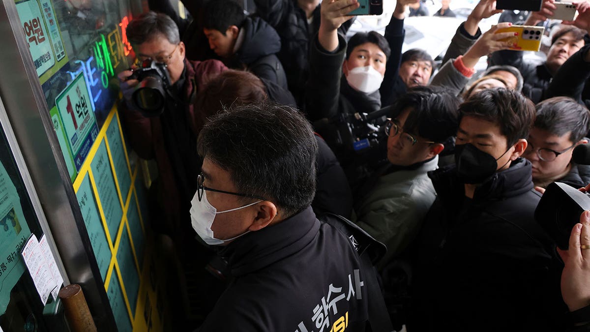 South Korea police arrive at hospital