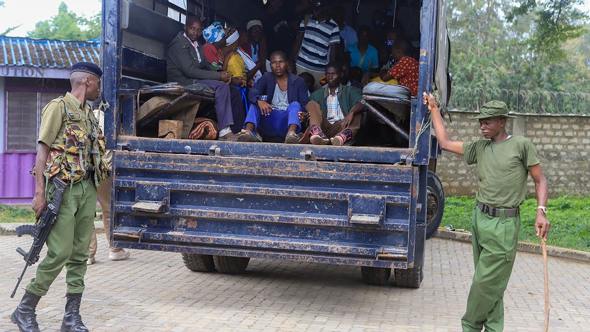 People sit in truck