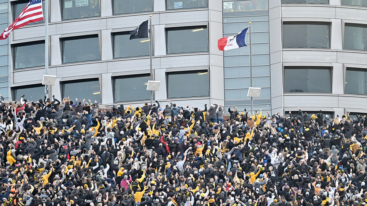 Stead Family Children's Hospital is seen from Kinnick Stadium in Iowa City