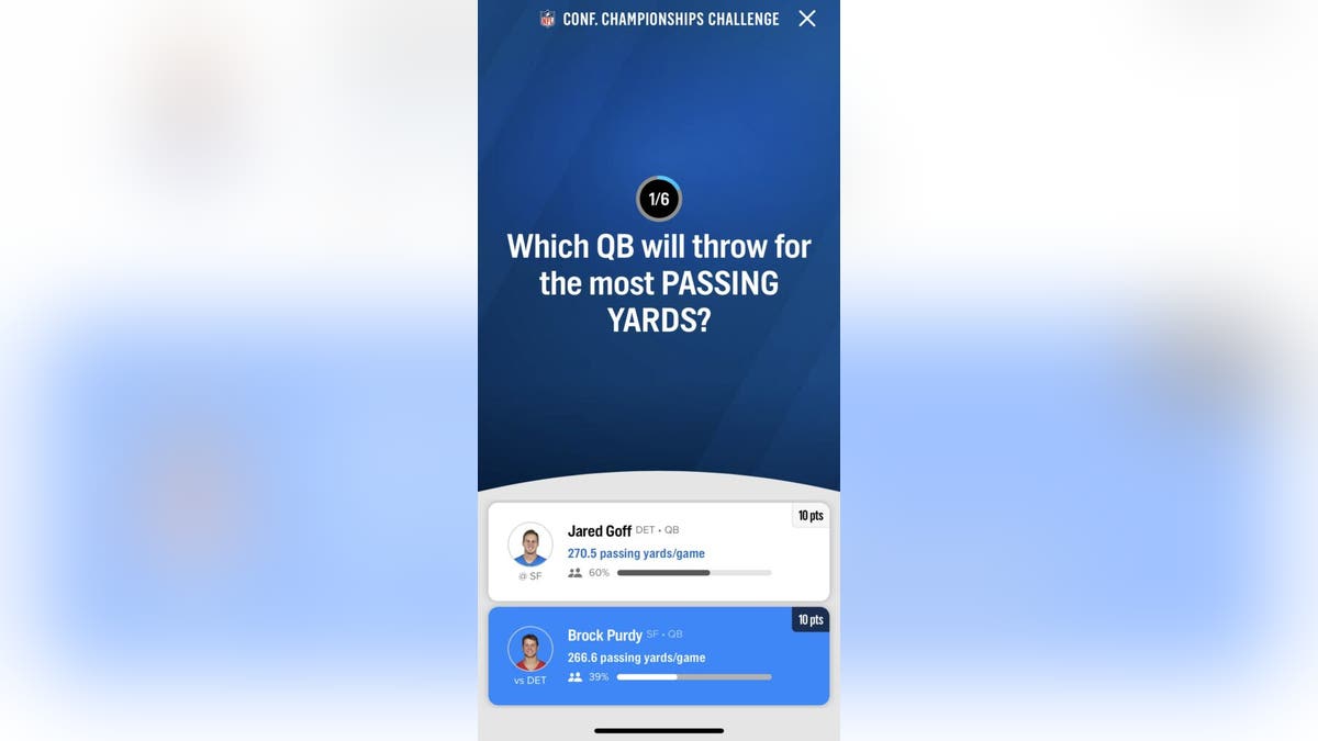 Question #1 in the FOX Super 6