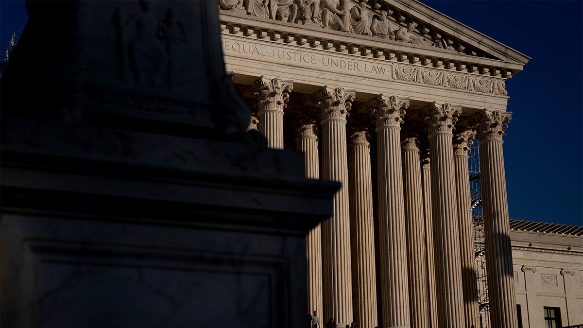 front of the Supreme Court building.