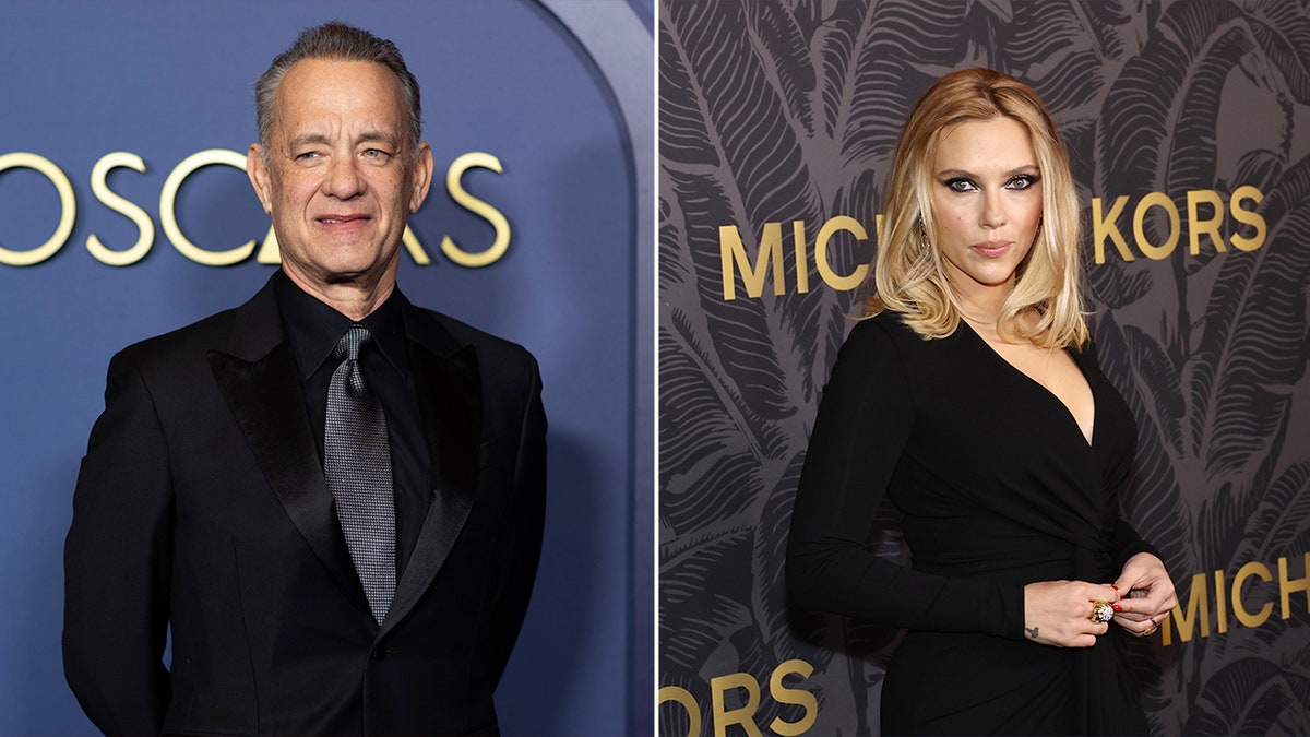 Tom Hanks side by side Scarlett Johansson