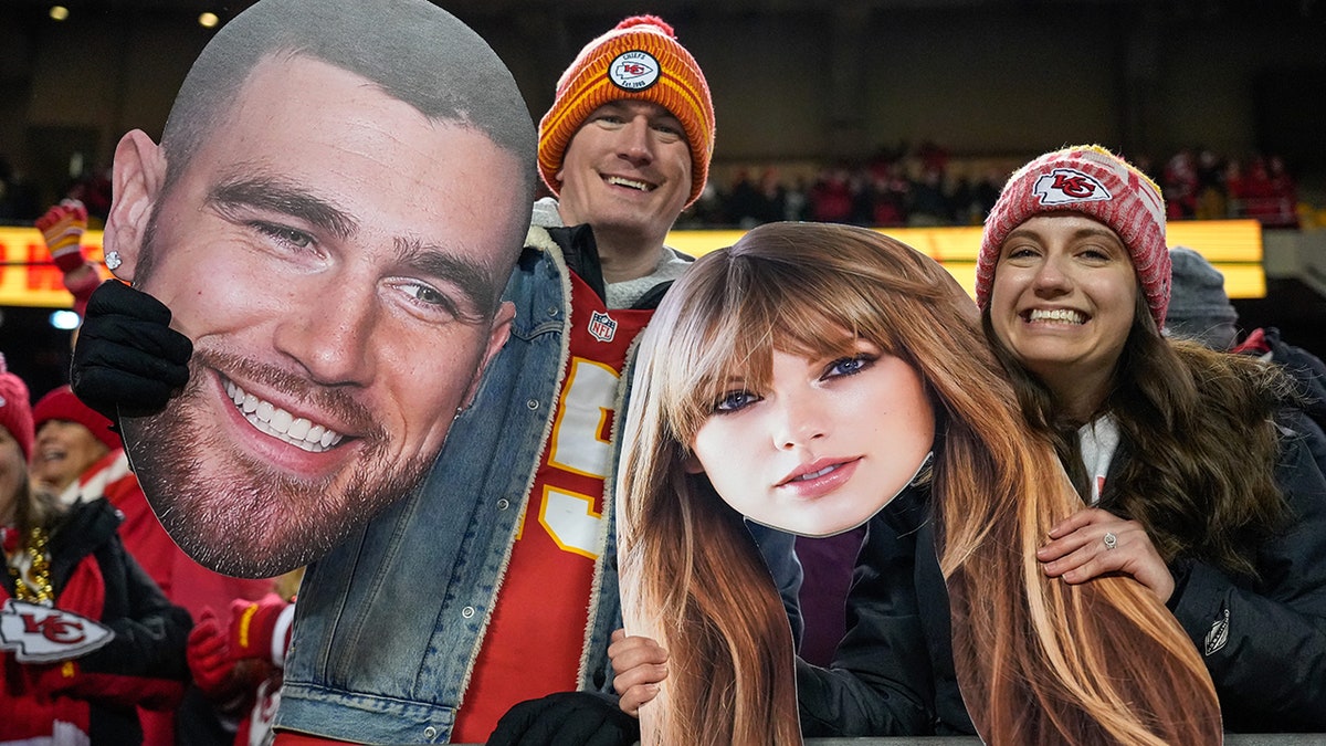 Chiefs fans with cutouts