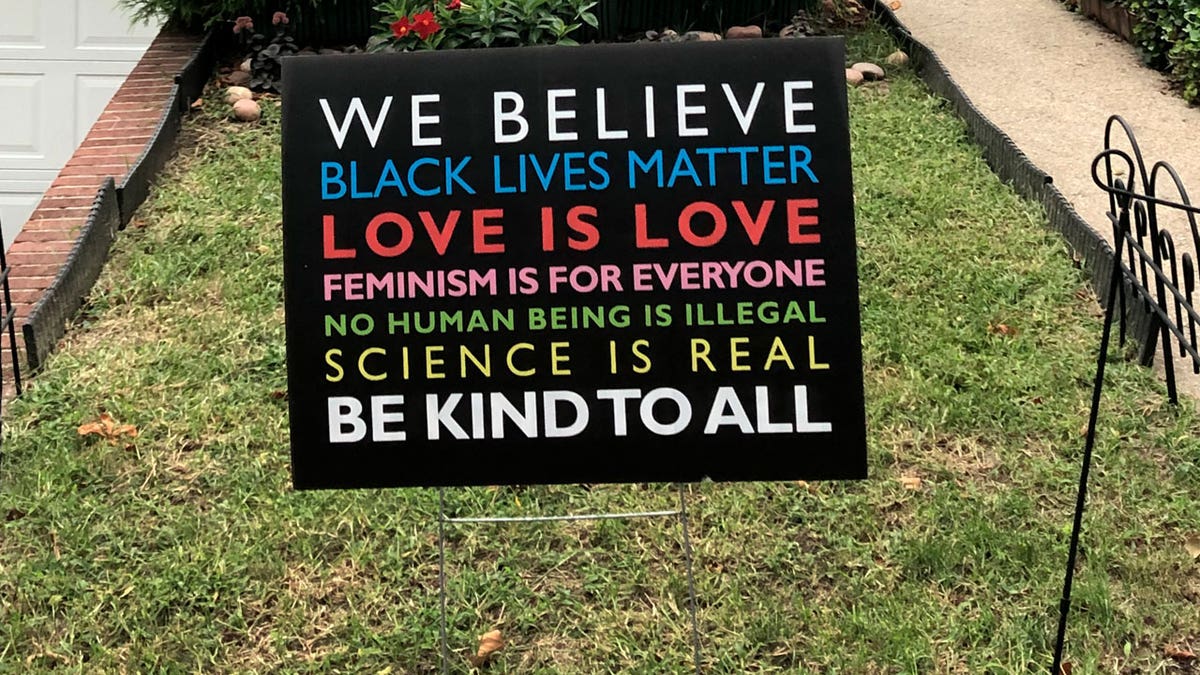 social justice yard sign