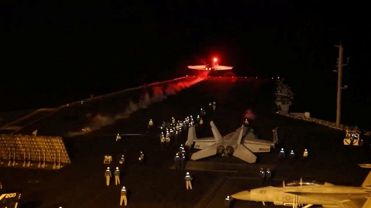 Aircraft taking off from carrier
