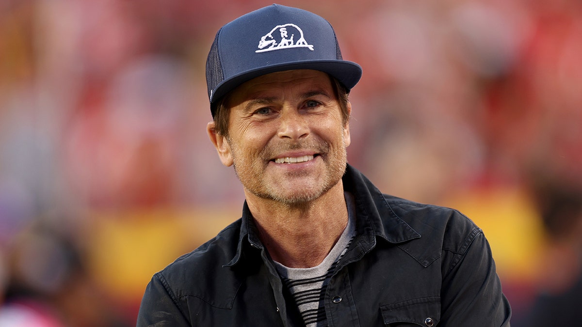 Rob Lowe at a Broncos game
