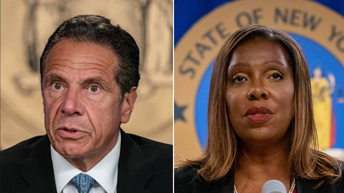 A split of Andrew Cuomo and Letitia James