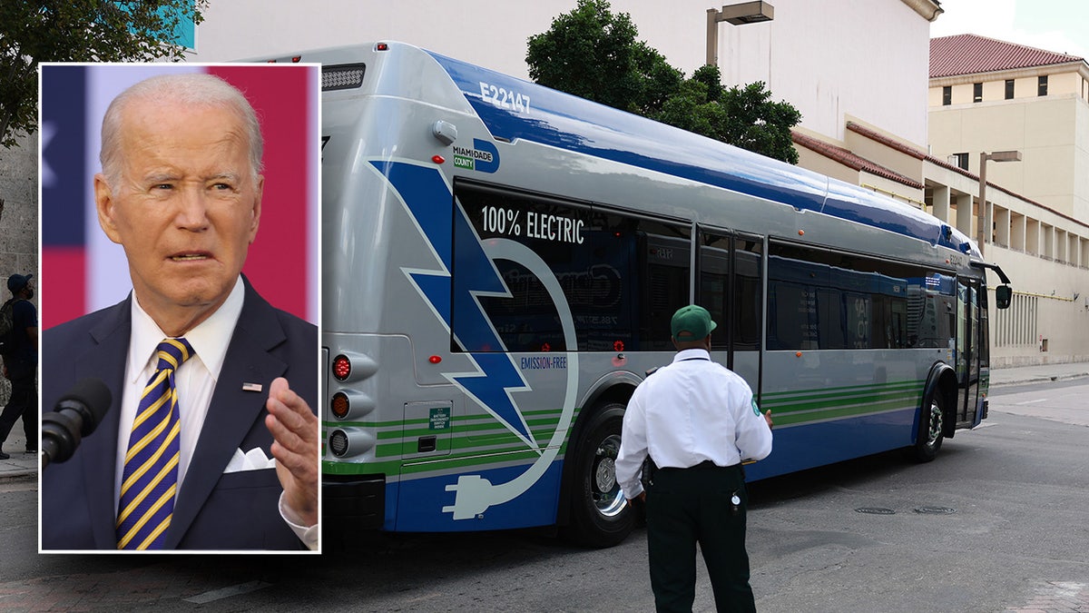 President Biden is pushing for the rapid adoption of electric vehicles and buses across the country.