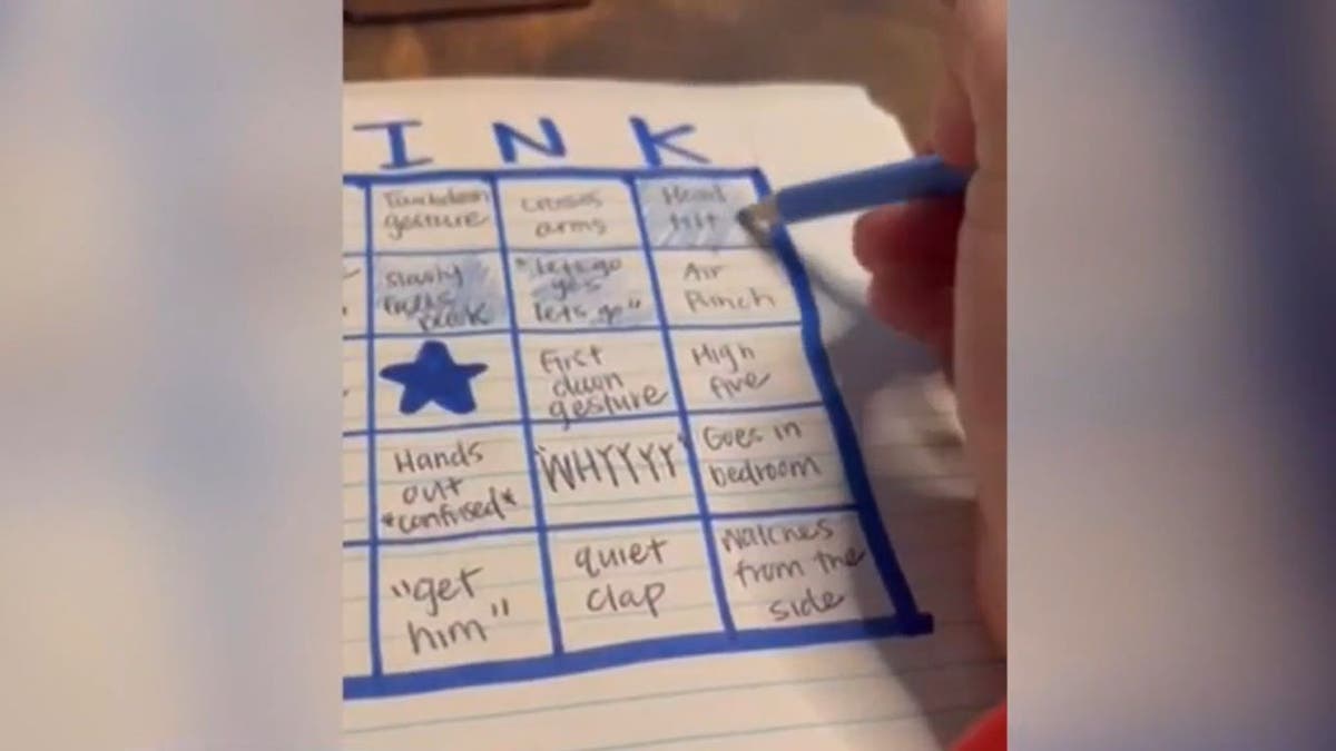 Makenzie's Cowboys bingo sheet