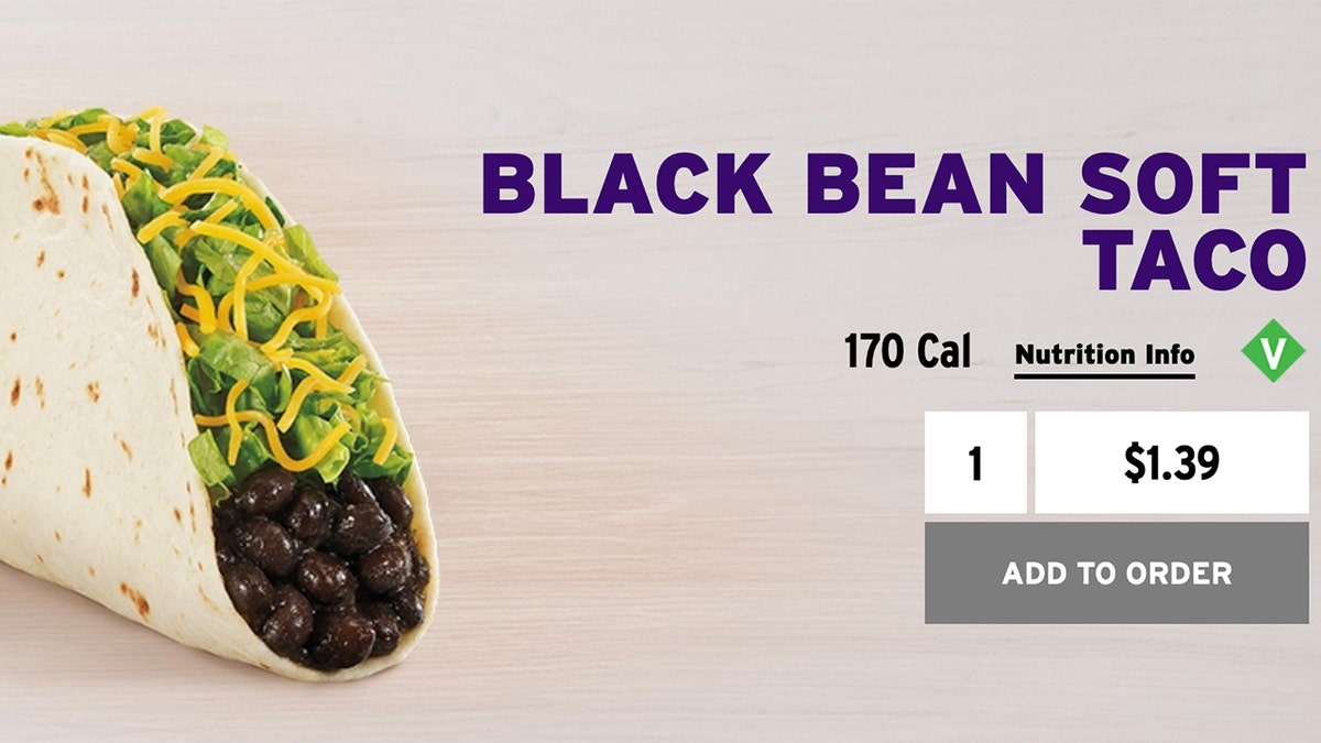 black bean soft taco