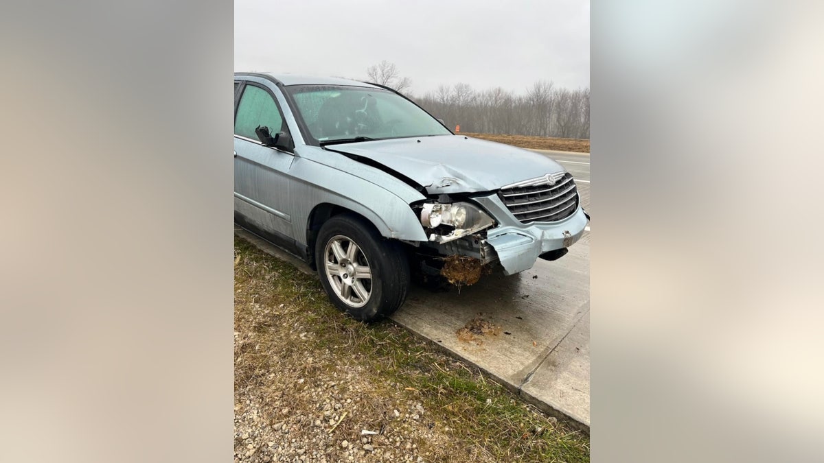 Damage of Cassidy Ritchie's car where she was found