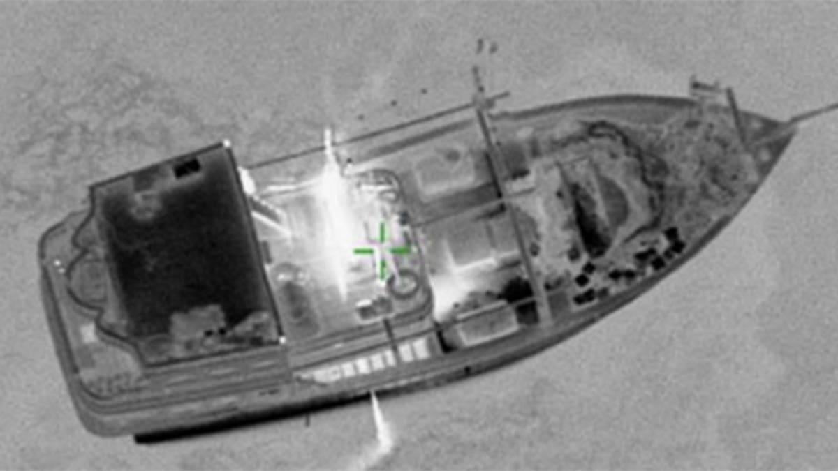 U.S. Navy image of vessel carrying Iranian weapons