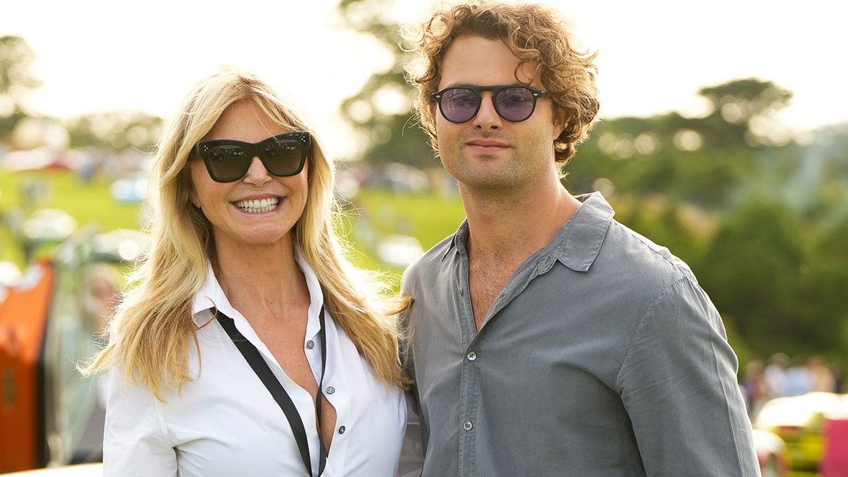 Christie Brinkley smiling with her son Jack