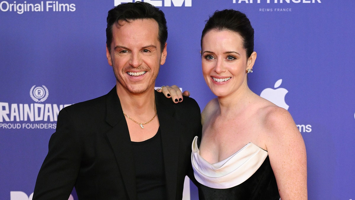 Claire Foy and Andrew Scott at the premiere of "All of Us Strangers"