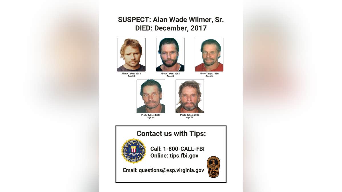 Pictures of Alan Wilmer Sr. released by the Virginia State Police