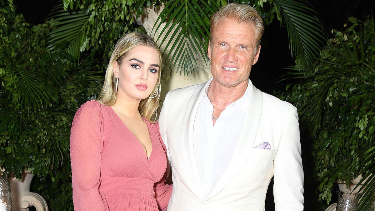 dolph lundgren with wife Emma in punta cana