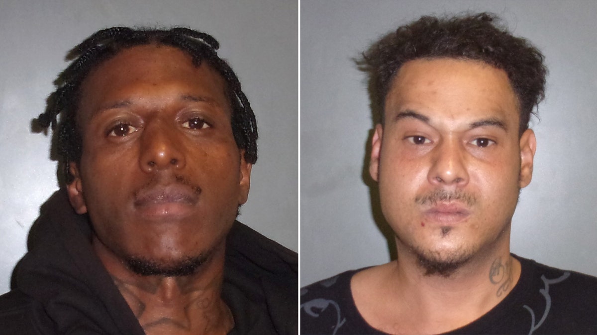 Tow mugshots side by side