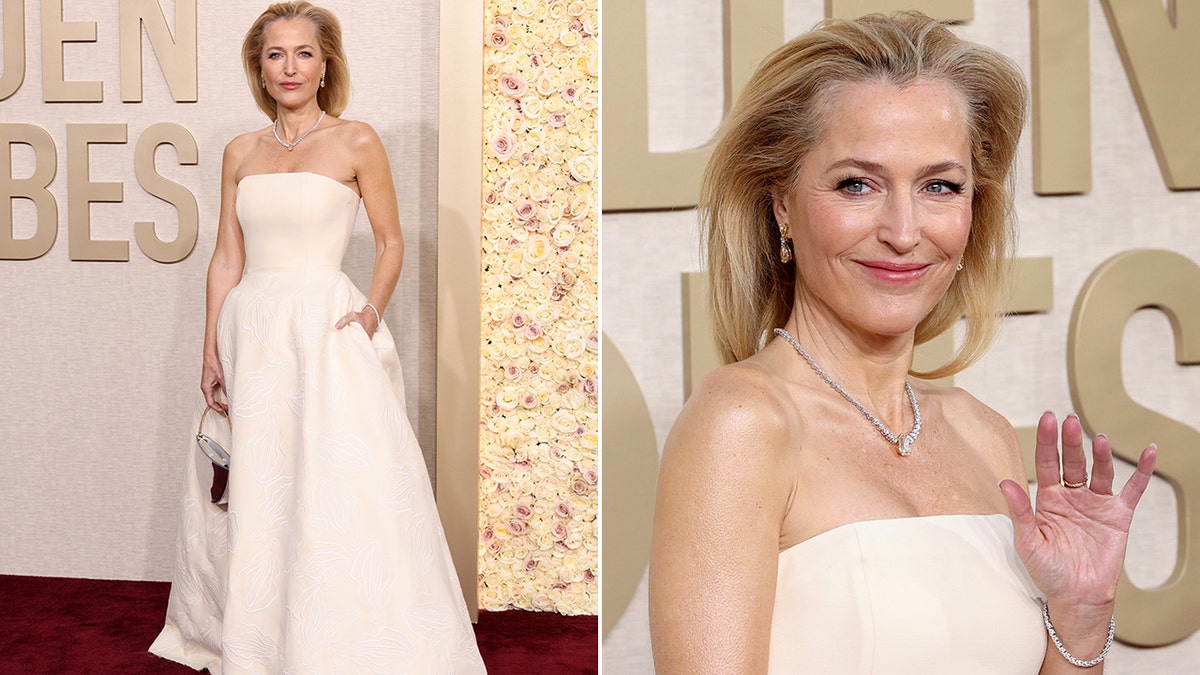Gillian Anderson at the golden globes