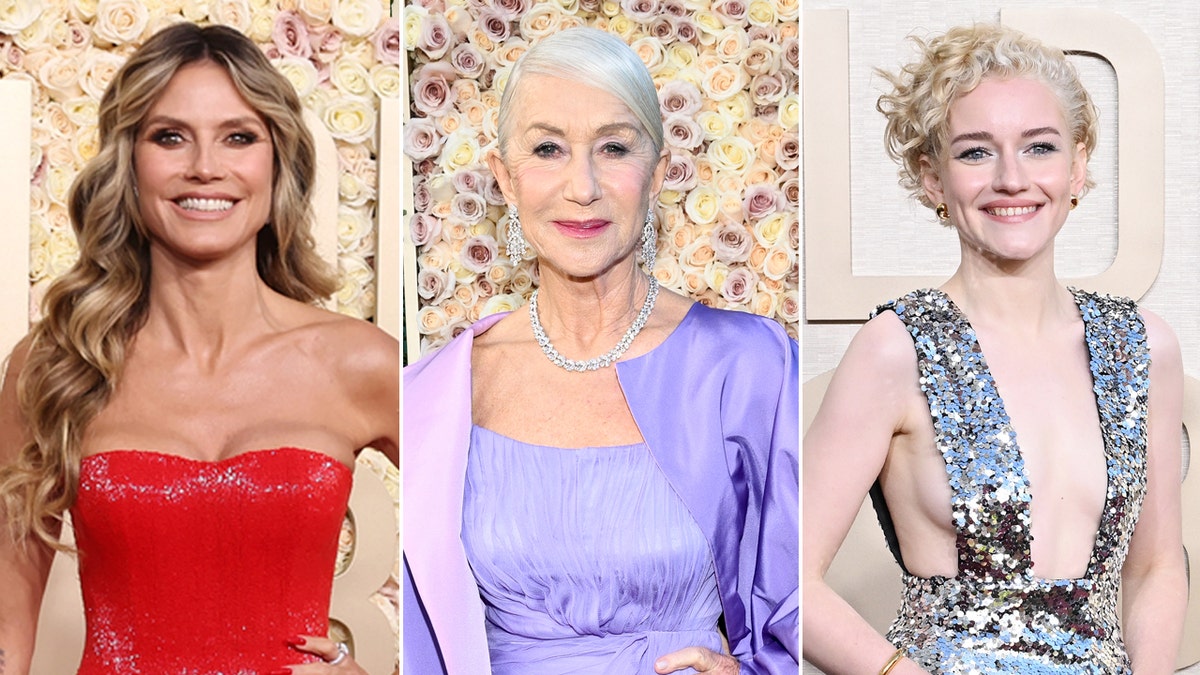 Heidi Klum sizzles in fiery red dress, Helen Mirren rocks royal purple gown, Julia Garner sparkles in silver