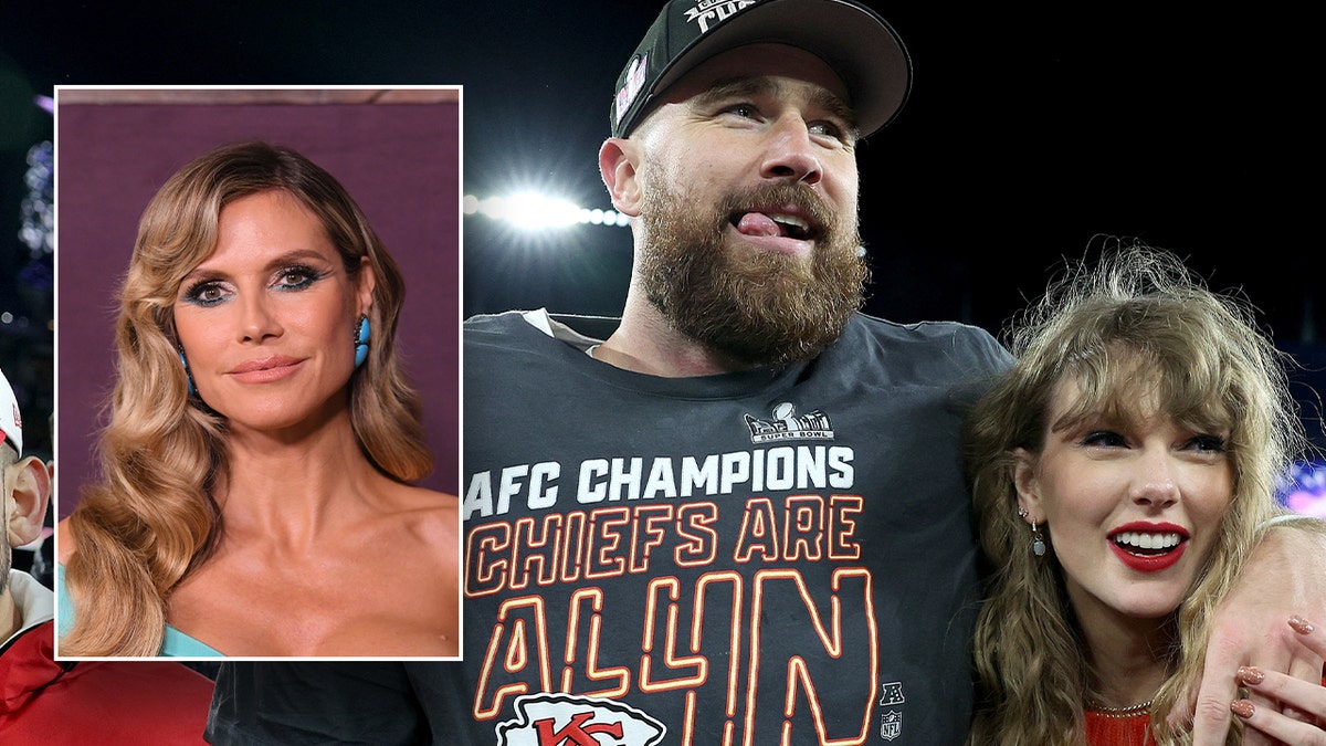 Heidi Klum, Taylor Swift and Travis Kelce