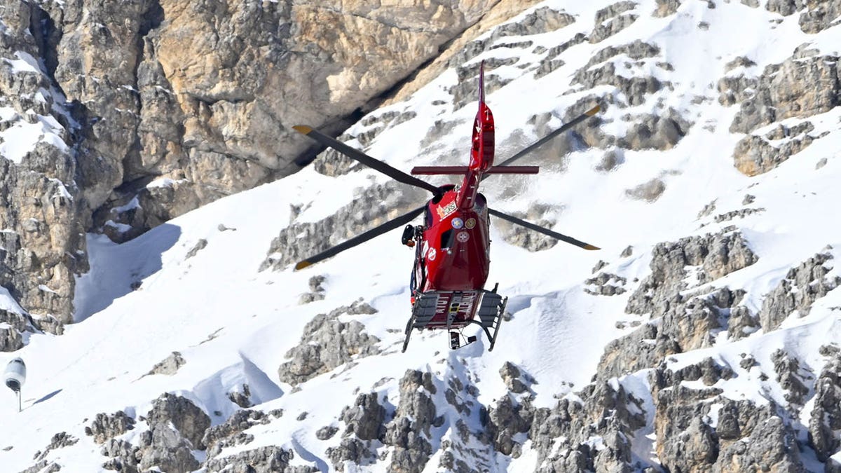 Helicopter with Mikaela Shiffrin