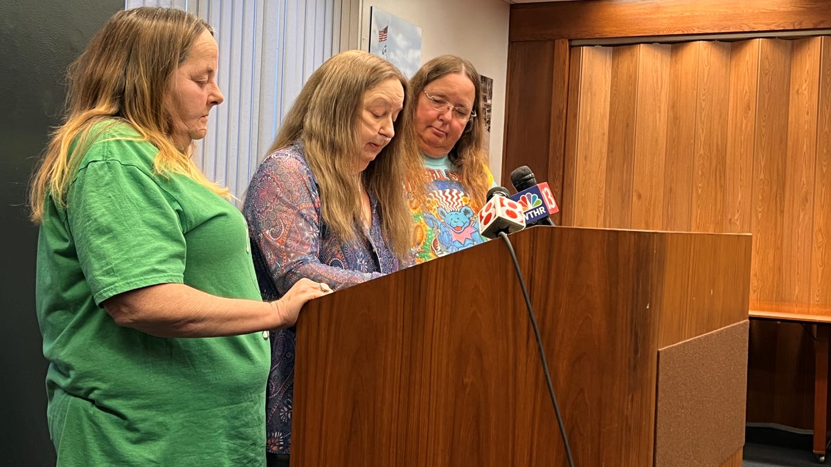 Survivors the the "Indiana Slasher's" 1975 attack - (left to right) Kandice Smith, Sheri Rottler Trick and Kathie Rottler - talked during Thursday's press conference.