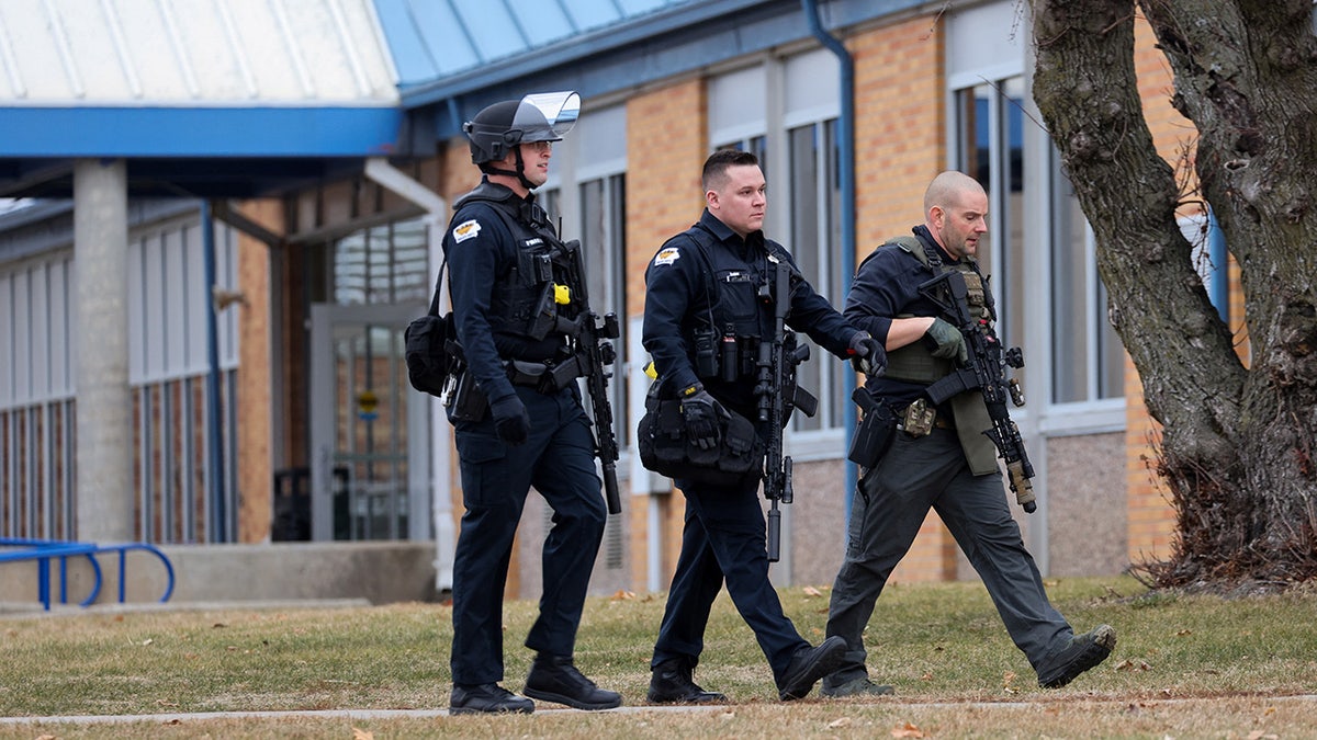 Police respond to shooting at Perry High School in Perry, Iowa