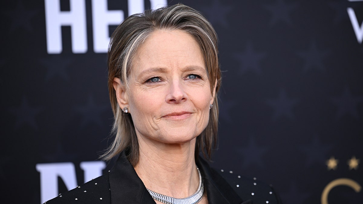 Jodie Foster soft smiles on the carpet at The Critics' Choice Awards
